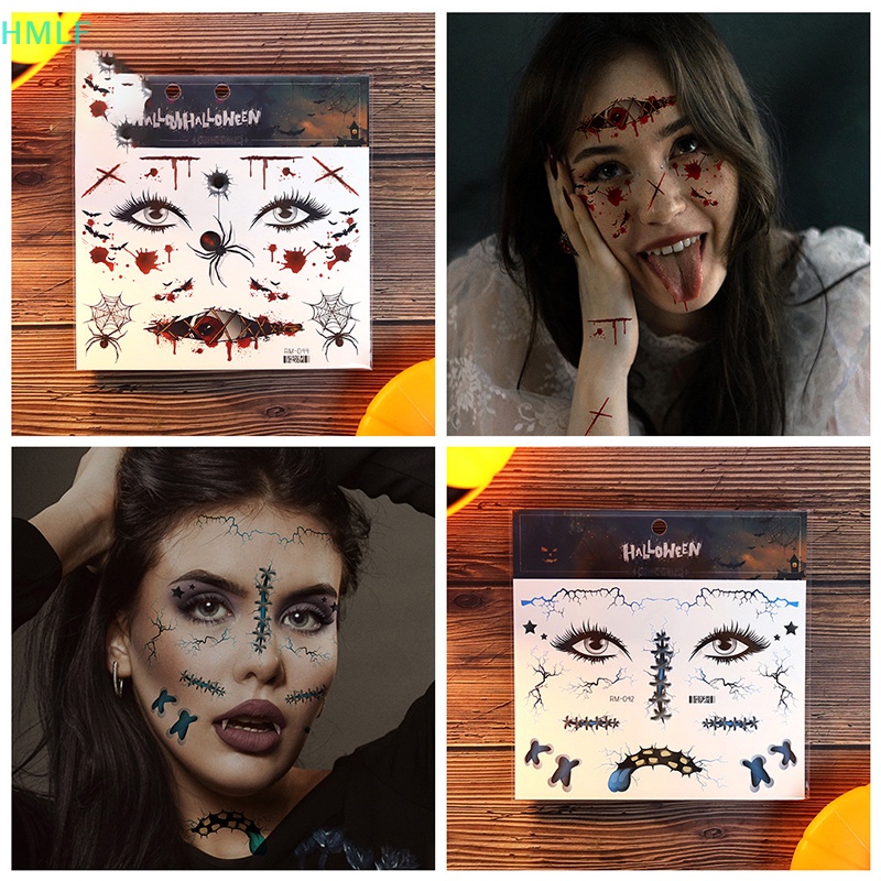 Hình Xăm Dán Vết Thương Máu Kinh Dị Chống Thấm Nước Hóa Trang halloween
