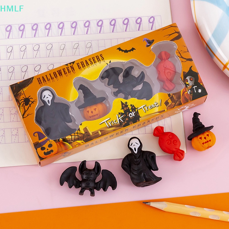 Tẩy Bút Chì Mềm mini Họa Tiết Hoạt Hình Sáng Tạo Bền Bỉ Dùng Hóa Trang halloween Dành Cho Học Sinh