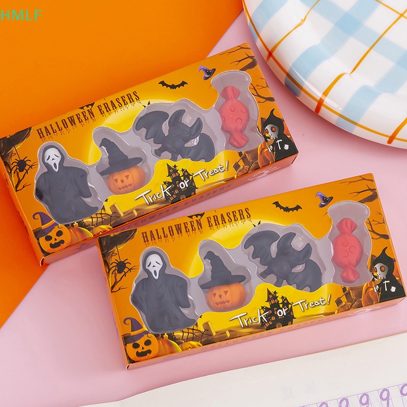 Tẩy Bút Chì Mềm mini Họa Tiết Hoạt Hình Sáng Tạo Bền Bỉ Dùng Hóa Trang halloween Dành Cho Học Sinh