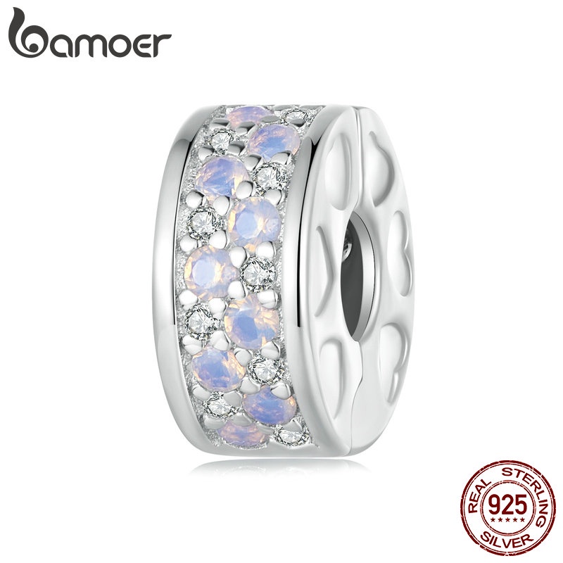 Bamoer Mặt Dây Chuyền Bạc 925 Hình Trái Tim Lấp Lánh