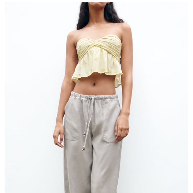 Zara Áo Ống Thêu Họa Tiết Tổ Ong Sau Lưng 23 Kiểu Thời Trang Mùa Hè7200130