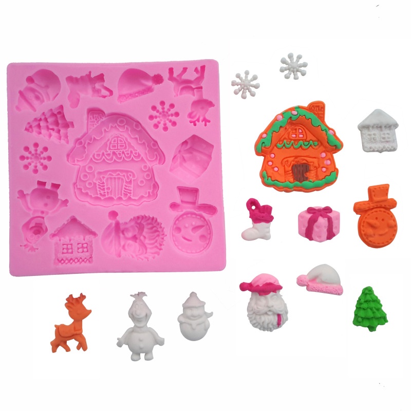 Khuôn silicone Làm Bánh Tạo Hình Chủ Đề Giáng Sinh
