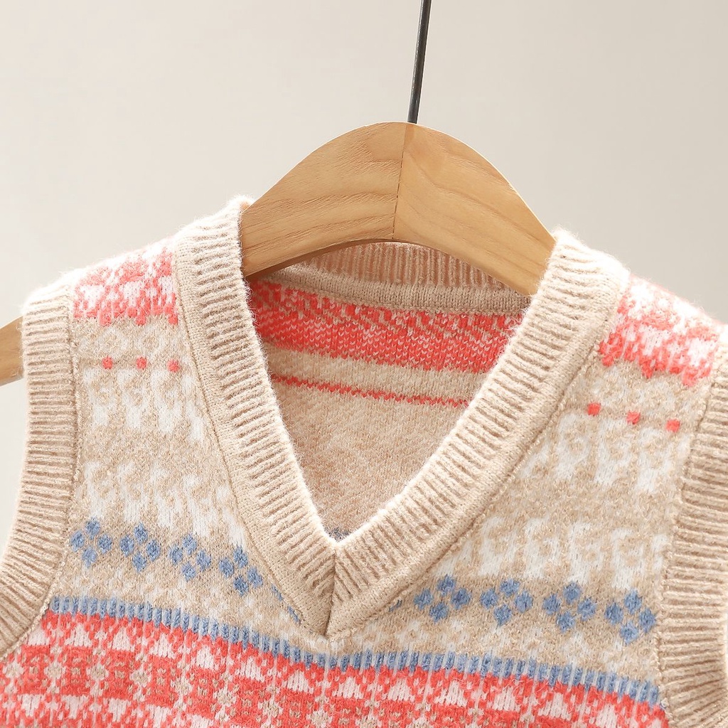 Áo sweater Không Tay Phong Cách Hàn Quốc Thời Trang Xuân Thu 2023 Mới Cho Bé Gái