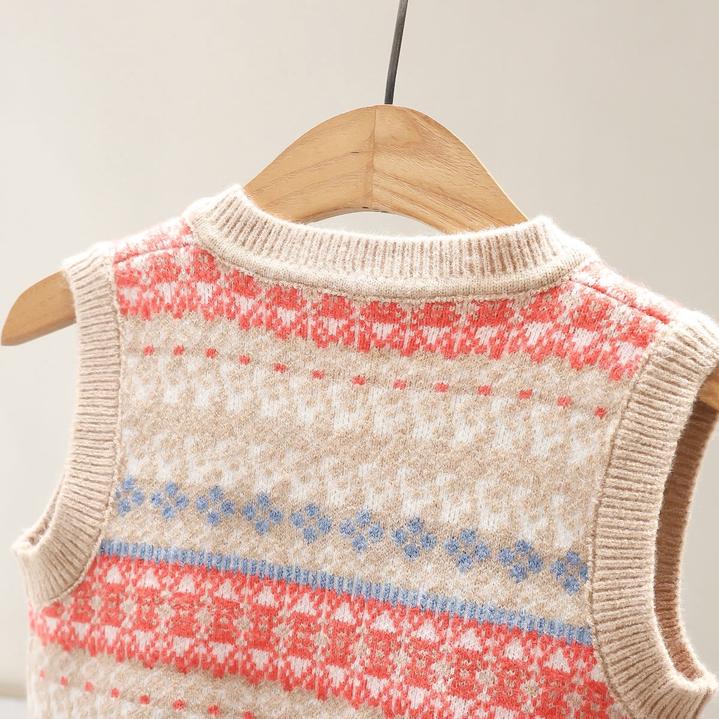 Áo sweater Không Tay Phong Cách Hàn Quốc Thời Trang Xuân Thu 2023 Mới Cho Bé Gái