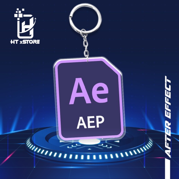 Móc khóa mica logo Adobe Photoshop, Illustrator, Indesign, After Effects, Premiere Pro, móc khóa cho designer