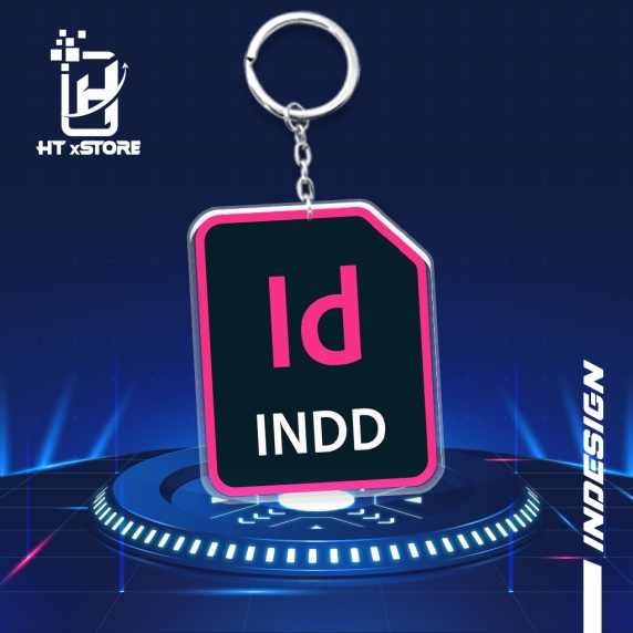 Móc khóa mica logo Adobe Photoshop, Illustrator, Indesign, After Effects, Premiere Pro, móc khóa cho designer