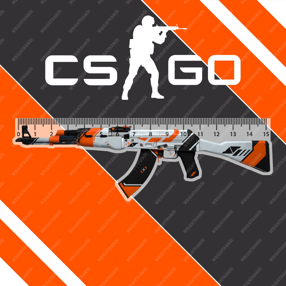 Mô hình Thước Kẻ Học Sinh 15cm In CS:GO Counter Strike Game Hành Động