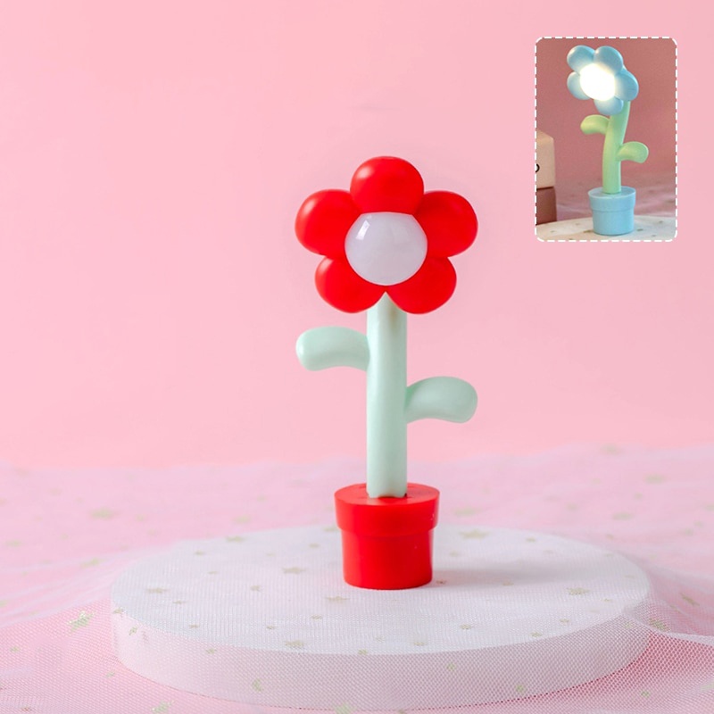 Đèn Ngủ led mini Hình Bông Hoa Dễ Thương Dùng Trang Trí Nhà Búp Bê