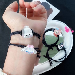 Sanrio dây buộc tóc co giãn cao hình kuromi cinnamoroll dễ thương y2k