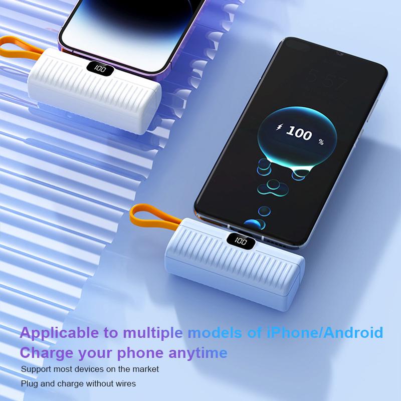 Sạc Dự Phòng qgeem mini 5000mah qc pd Nhanh Cho iphone 15 14 13 12 samsung xiaomi