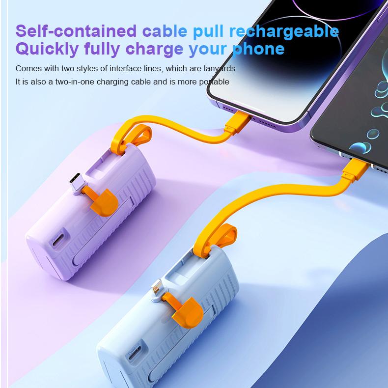 Sạc Dự Phòng qgeem mini 5000mah qc pd Nhanh Cho iphone 15 14 13 12 samsung xiaomi