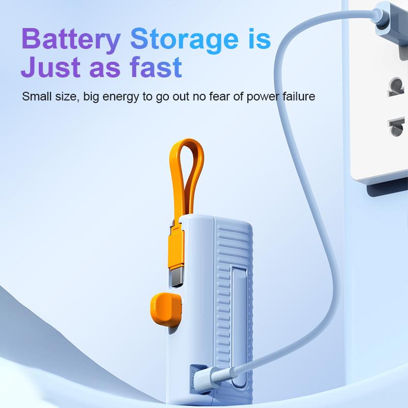 Sạc Dự Phòng qgeem mini 5000mah qc pd Nhanh Cho iphone 15 14 13 12 samsung xiaomi