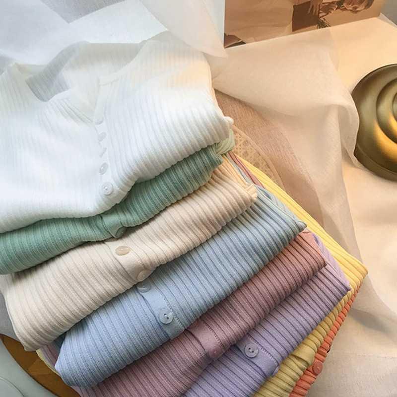 Knitted cardigan thin outer match summer new western style all-match long sleeve air-conditioned shirt Ice Silk sunscreen shirt small coat female MC ornament BCZQ