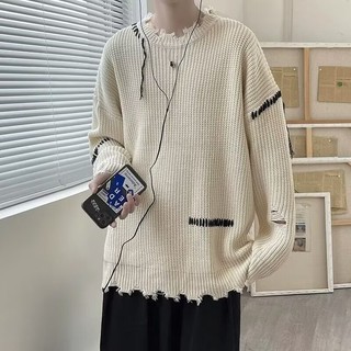 Áo sweater LIVE GREAT cổ tròn dáng rộng thời trang cho nam