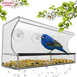 Khay đựng chim cửa sổ trong suốt Khay đựng thức ăn cho chim Acrylic có thể tháo rời Đồ dùng cho thú cưng