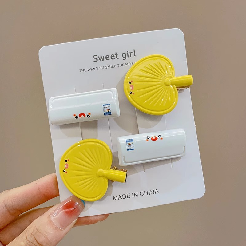 Dễ Thương Kẹp Tóc Hình Quạt Điều Hòa Đáng Yêu Cho Bé