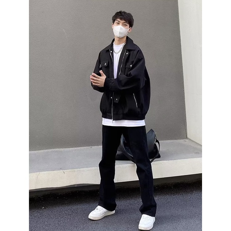 Áo Khoác Dáng Rộng Phong Cách Thời Trang retro Mỹ Dành Cho Cặp Đôi