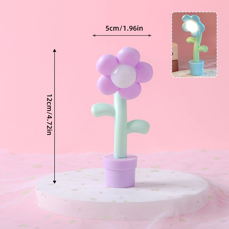 Đèn Ngủ led mini Hình Bông Hoa Dễ Thương Dùng Trang Trí Nhà Búp Bê