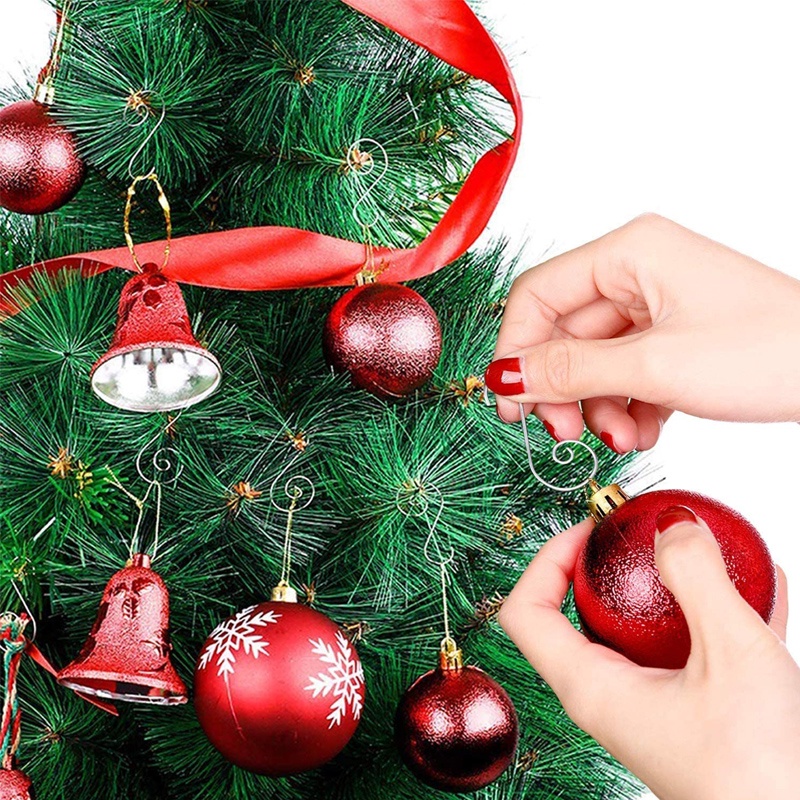 Set 10 Móc Treo Cây Thông Hình Chữ s Bằng Kim Loại Trang Trí Giáng Sinh Năm Mới