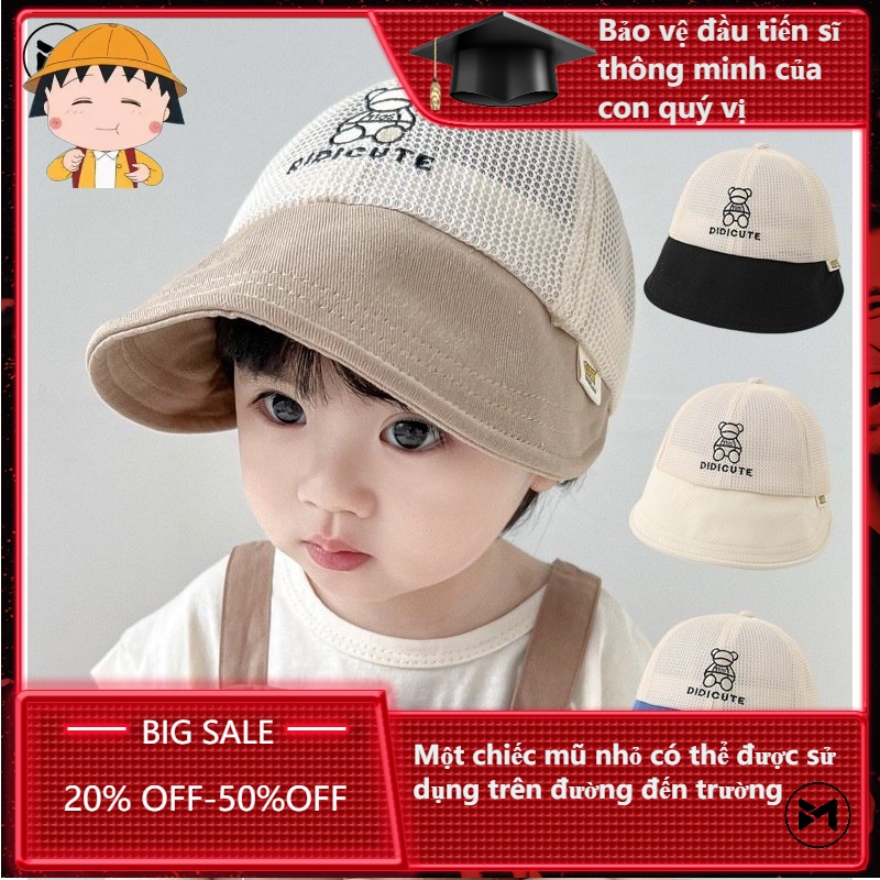 Mũ Lưỡi Trai Chống Nắng Phối Lưới Thời Trang Xuân Thu Cho Bé 2-4 Tuổi