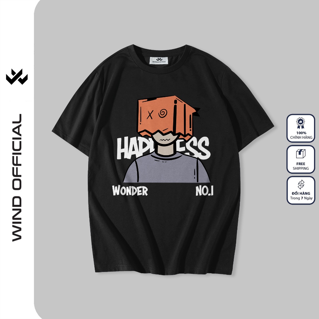 Áo thun tay lỡ WIIS unisex form rộng WONDER 65% cotton thời trang nam nữ oversize ulzzang