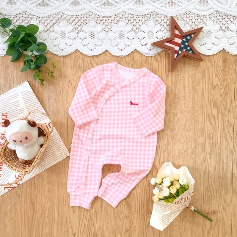 Body dài sơ sinh thu đông cho bé gái hiệu Bunnybaby chất thun 100% cotton cho bé 3-10kg