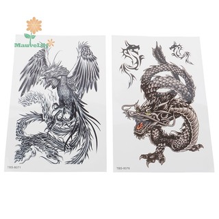 Miếng Dán Trang Trí Cơ Thể Hình Rồng Phượng Hoàng Chống Thấm Nước