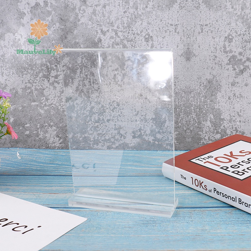 Lily Giá Đỡ Trưng Bày Thẻ Tín Dụng Giấy menu Hai Mặt Hình Chữ t Bằng acrylic Uu