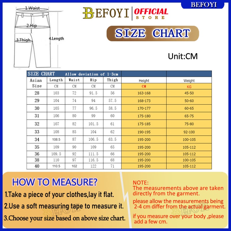 Quần jean nam BEFOYI HLN16 cotton dài xanh dương đen chất lượng cao phong cách Hàn Quốc giản dị cổ điển plus size 28-40