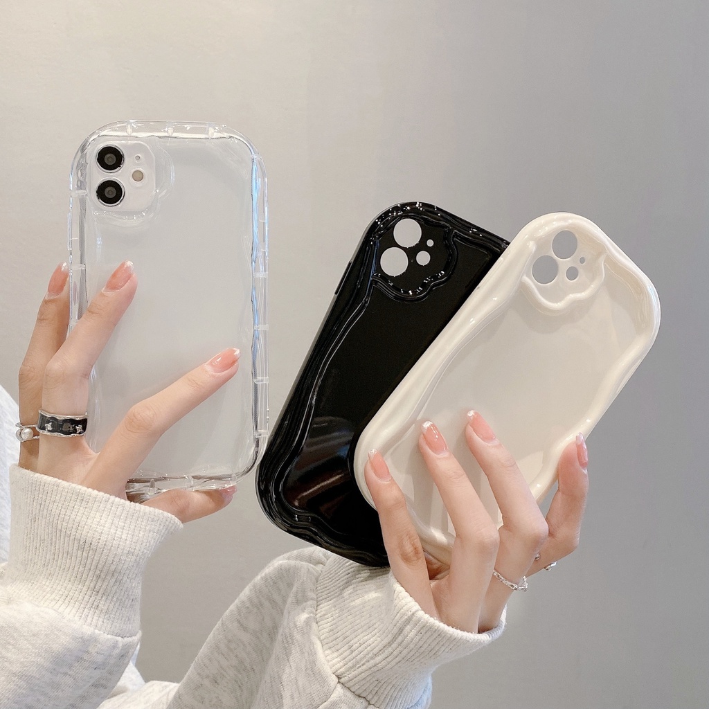 U kem hình bầu dục thiết kế đơn giản màu silicone trường hợp điện thoại Cho iPhone 14 Plus 13 12 11 Pro Max