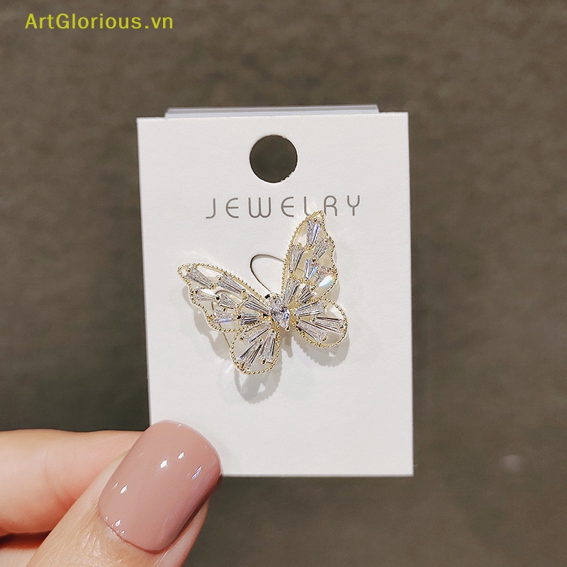 Ghim Cài Áo Hình Bướm Bằng Kim Loại Chống Chói Cho Nữ vn