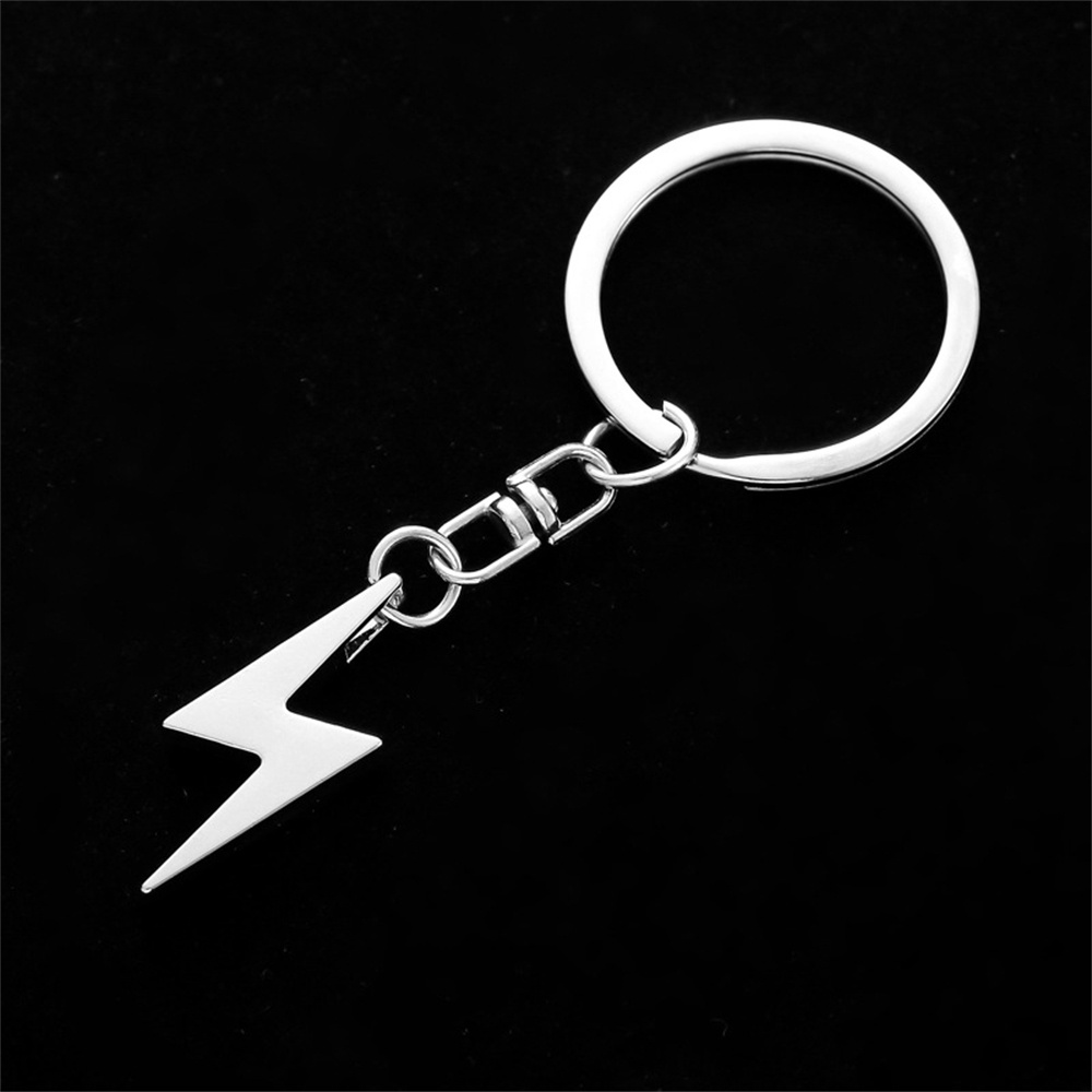 Thời Trang Móc Khóa Kim Loại Hình Tia Chớp Đơn Giản Cho Nam