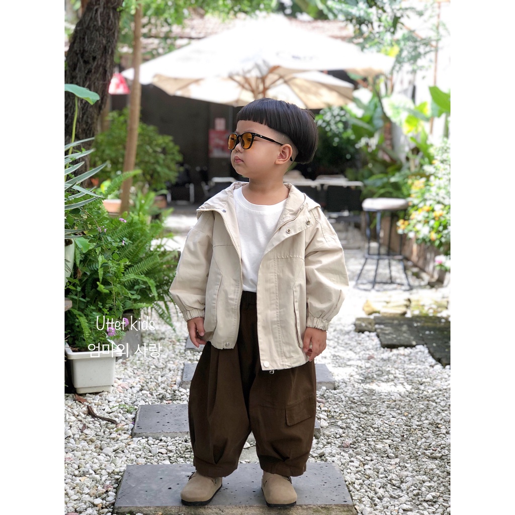 ÁO KHOÁC KAKI PHONG CÁCH HÀN QUỐC CHO BÉ GÁI VÀ BÉ TRAI RẤT ĐẸP 3523