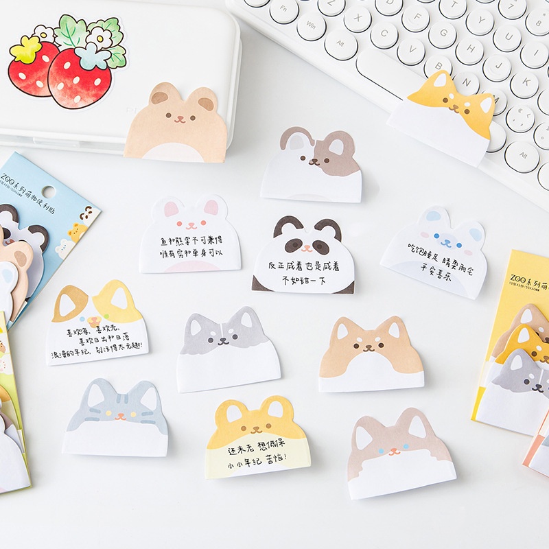 Hoạt Hình Vuông Post-it Note Miếng Dán Rách Miếng Dán Tin Nhắn Nhãn 45 Trang Văn Phòng Phẩm Ghi Nhớ Giấy Dán Ghi Chú -top3C01