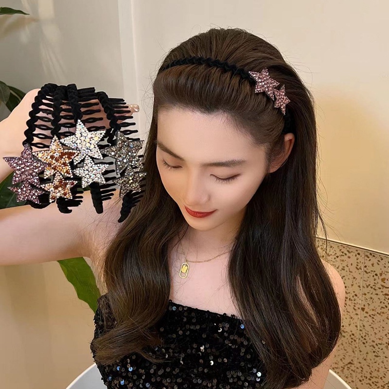 Băng Đô Cài Tóc Hình Ngôi Sao Lấp Lánh Phong Cách Mới 2023