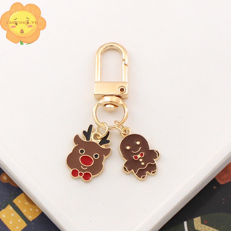 Vastji Móc Khóa Hình Chim Cánh Cụt / Hươu Cao Cổ Bằng Kim Loại Dễ Thương vn