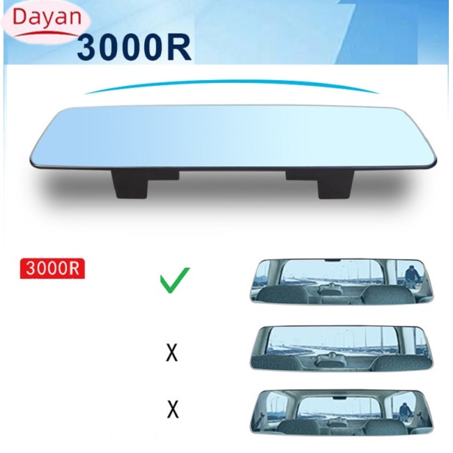 Gương Chiếu Hậu Góc Rộng Chống Lóa 280mm 3000r Cho Xe Hơi