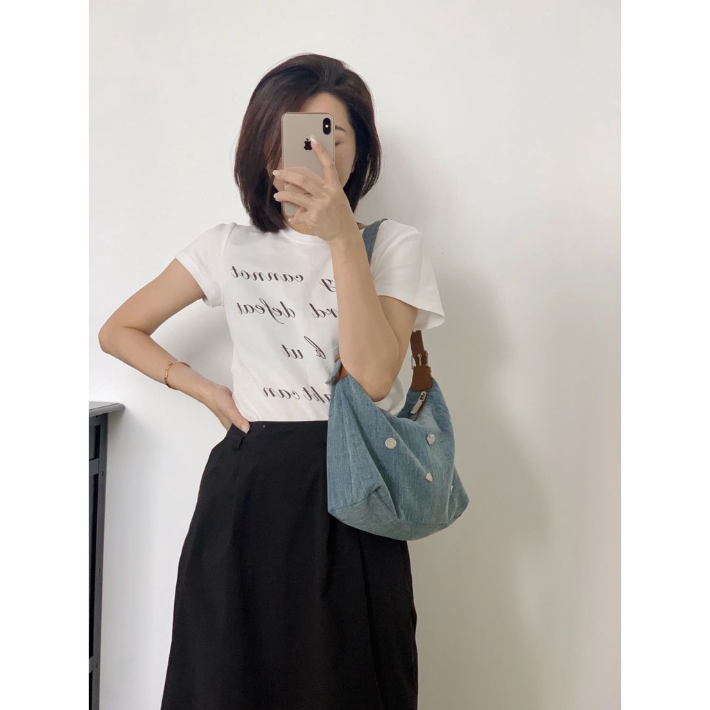 Túi Xách denim Cao Cấp Đính Đinh Tán Phong Cách retro Thời Trang Mới 2023 Cho Nữ