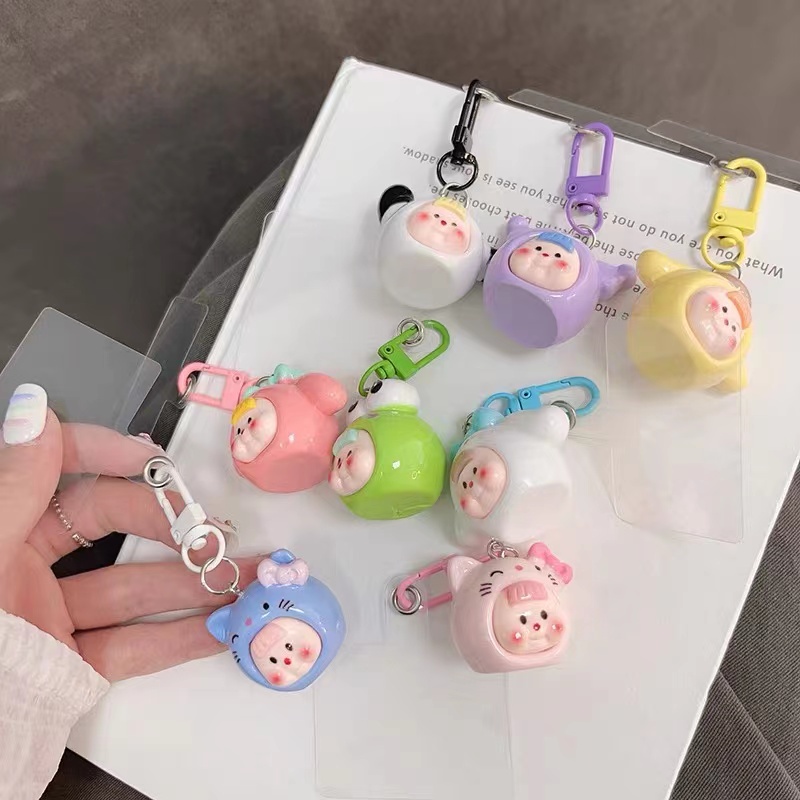 Móc Khóa Hình Búp Bê Hoạt Hình 3d Màu Kẹo Dễ Thương Phong Cách Hàn Quốc Dùng Để Trang Trí Túi Xách
