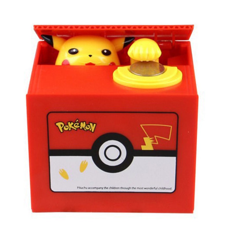 Ống Heo Tiết Kiệm Điện Tử Hình pokemon pikachu Ăn trộm Đáng Yêu An Toàn Cho Trẻ Em