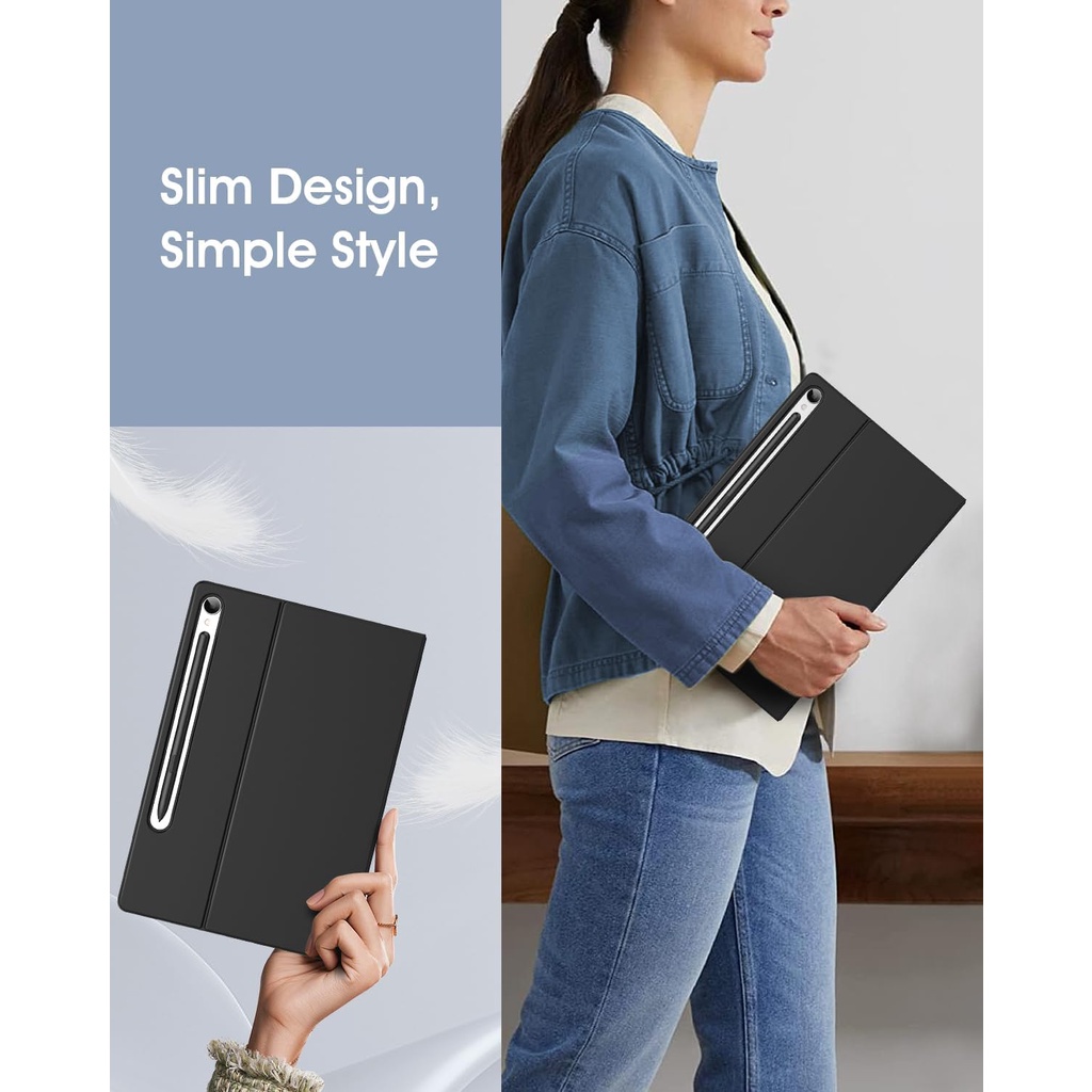 Bao Da Máy Tính Bảng Từ Tính Mỏng Nhẹ in Hình moko Cho samsung galaxy tab s9 11 inch sm-J710 / Smx716B / sm-J718U Giá Đỡ