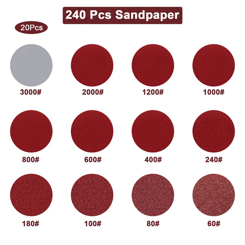 Bộ Đĩa Mài Đánh Bóng 2inch Bao Gồm 60-3000 grit