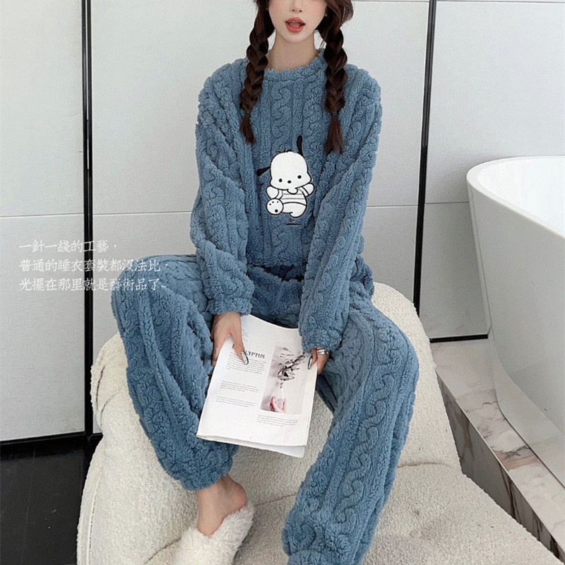 Bộ Đồ Ngủ Hai Mảnh Bằng Vải Bông Dày Dặn Ấm Áp Thoải Mái Dành Cho Cún Cưng