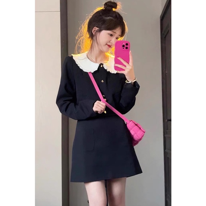 Set chân váy áo phối ren