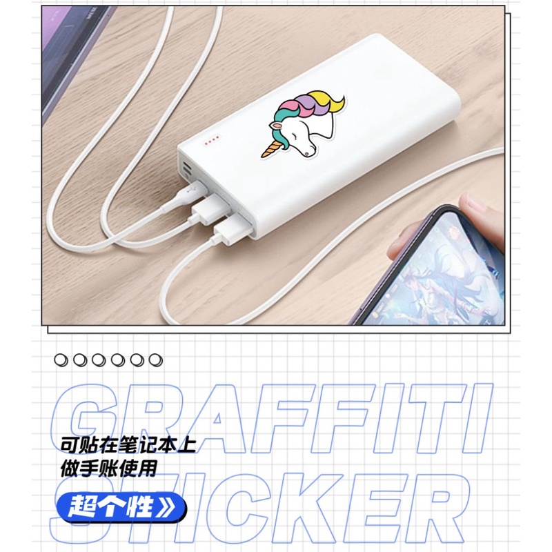 Z & m z & m❀ Hình Dán Kỳ Lân ❀ Bộ 50 Miếng Dán Chống Thấm Nước Độc Đáo