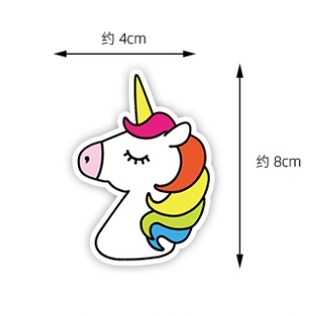 Z & m z & m❀ Hình Dán Kỳ Lân ❀ Bộ 50 Miếng Dán Chống Thấm Nước Độc Đáo