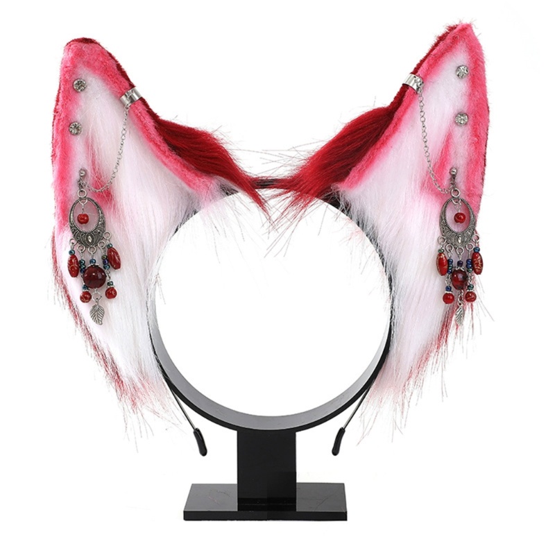 Băng Đô Tai Sói Có Tua Rua Hóa Trang halloween Cho Nữ