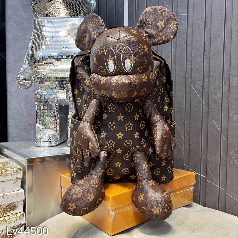 Balo Micky Da LV Nam Nữ Cao Cấp - Balo Búp Bê Micky Đỉnh Của Chóp