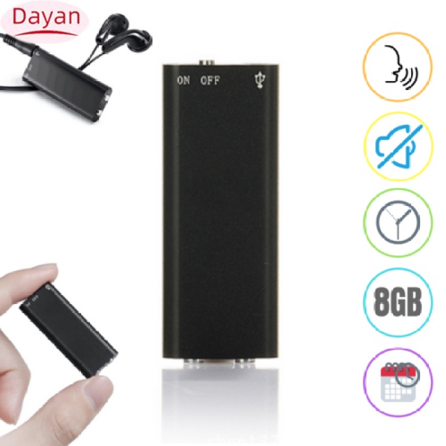 Thiết Bị Ghi Âm mini 96 Tiếng 8gb