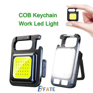Đèn cắm trại 4 chế độ đèn pin led đa chức năng usb có thể sạc lại đèn pin cob móc khóa đèn làm việc đèn led mini dùng cho cắm trại ngoài trời câu cá đèn pin an ninh ban đêm fate1